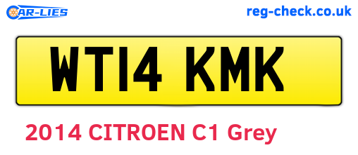 WT14KMK are the vehicle registration plates.