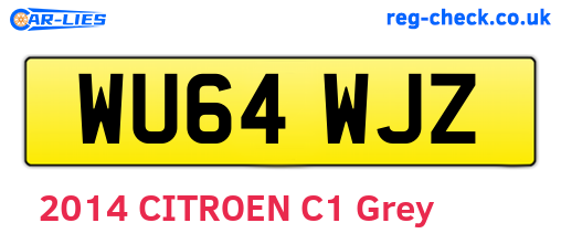 WU64WJZ are the vehicle registration plates.