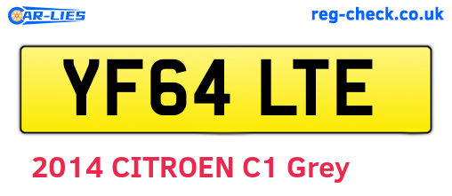 YF64LTE are the vehicle registration plates.