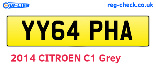 YY64PHA are the vehicle registration plates.