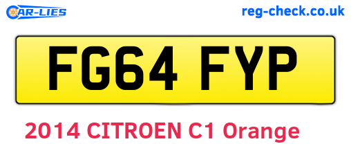 FG64FYP are the vehicle registration plates.