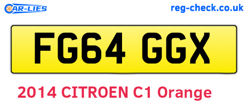 FG64GGX are the vehicle registration plates.