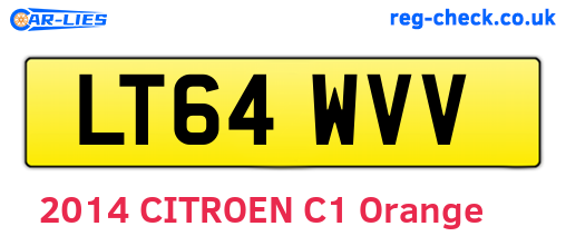 LT64WVV are the vehicle registration plates.