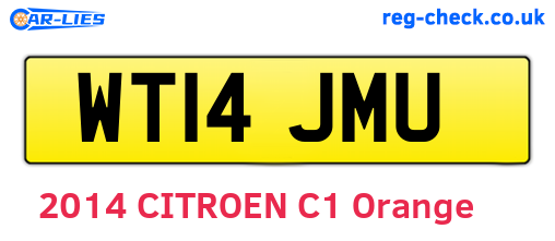 WT14JMU are the vehicle registration plates.