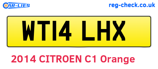 WT14LHX are the vehicle registration plates.