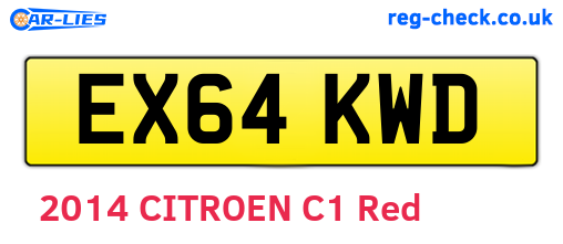 EX64KWD are the vehicle registration plates.