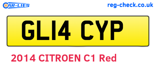 GL14CYP are the vehicle registration plates.