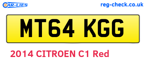 MT64KGG are the vehicle registration plates.