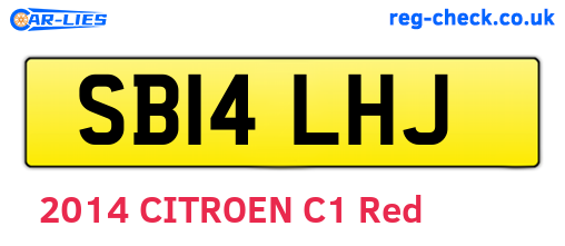 SB14LHJ are the vehicle registration plates.
