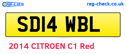 SD14WBL are the vehicle registration plates.