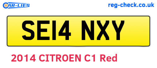 SE14NXY are the vehicle registration plates.