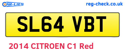 SL64VBT are the vehicle registration plates.
