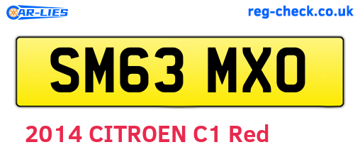 SM63MXO are the vehicle registration plates.