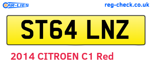 ST64LNZ are the vehicle registration plates.