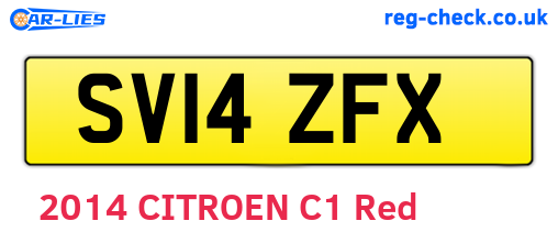 SV14ZFX are the vehicle registration plates.