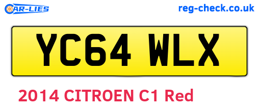 YC64WLX are the vehicle registration plates.