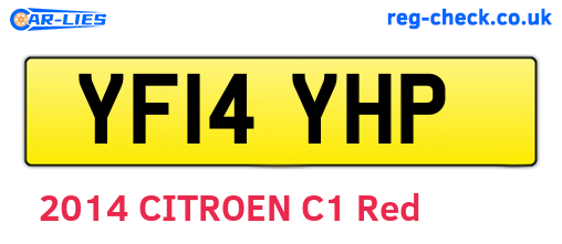 YF14YHP are the vehicle registration plates.