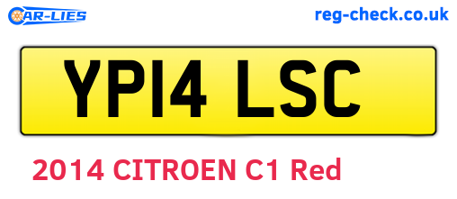 YP14LSC are the vehicle registration plates.