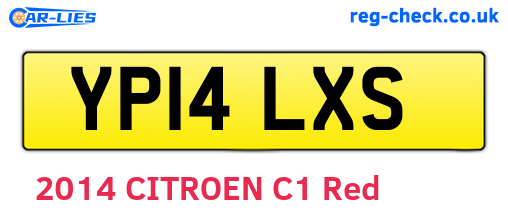 YP14LXS are the vehicle registration plates.