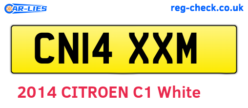 CN14XXM are the vehicle registration plates.