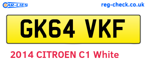 GK64VKF are the vehicle registration plates.