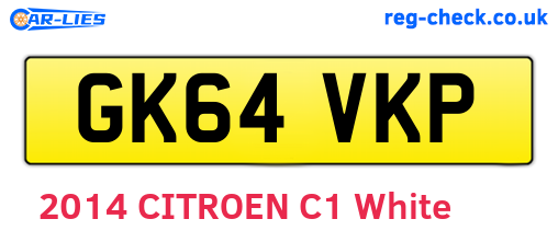 GK64VKP are the vehicle registration plates.