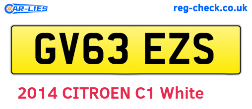 GV63EZS are the vehicle registration plates.