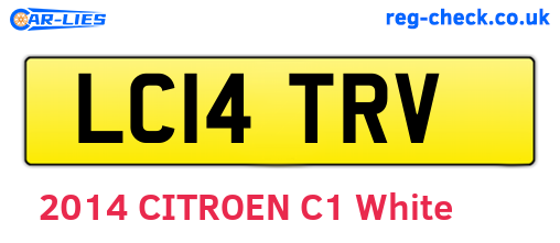 LC14TRV are the vehicle registration plates.