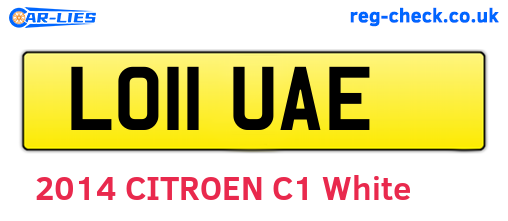 LO11UAE are the vehicle registration plates.
