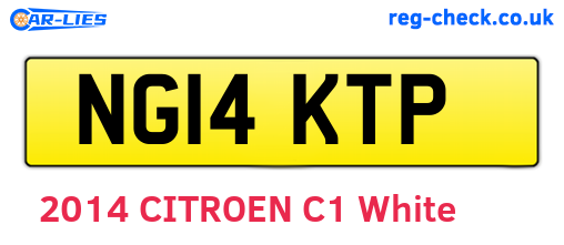 NG14KTP are the vehicle registration plates.