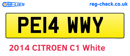 PE14WWY are the vehicle registration plates.