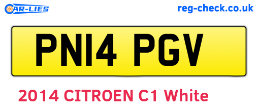 PN14PGV are the vehicle registration plates.