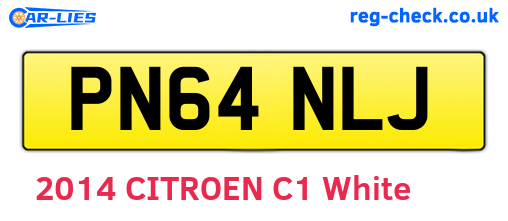 PN64NLJ are the vehicle registration plates.