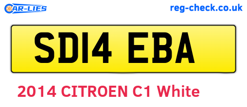 SD14EBA are the vehicle registration plates.