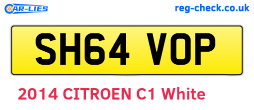 SH64VOP are the vehicle registration plates.