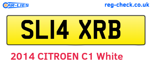 SL14XRB are the vehicle registration plates.