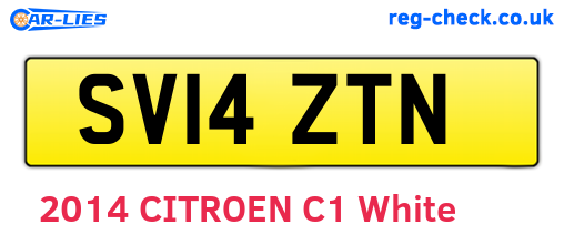 SV14ZTN are the vehicle registration plates.