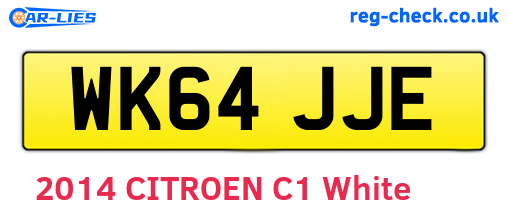 WK64JJE are the vehicle registration plates.