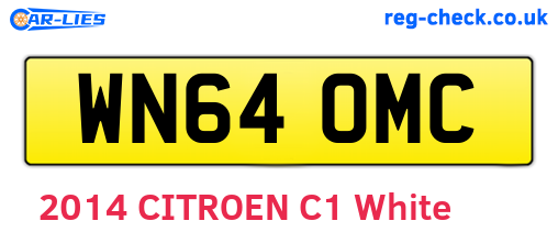 WN64OMC are the vehicle registration plates.