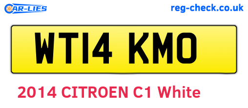 WT14KMO are the vehicle registration plates.