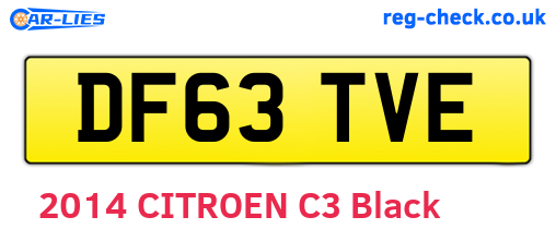DF63TVE are the vehicle registration plates.
