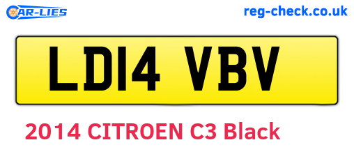LD14VBV are the vehicle registration plates.