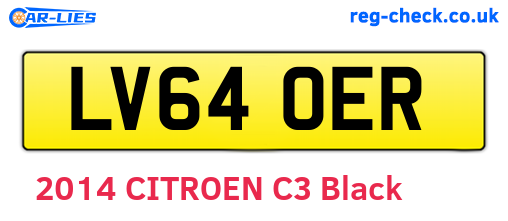 LV64OER are the vehicle registration plates.