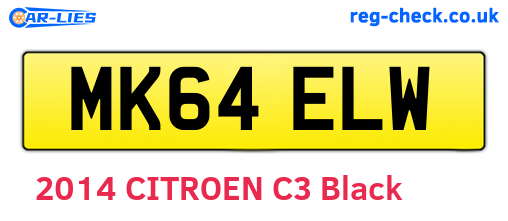 MK64ELW are the vehicle registration plates.