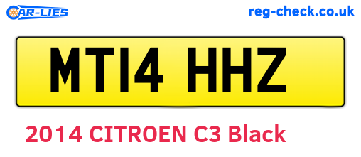 MT14HHZ are the vehicle registration plates.