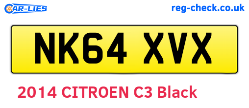 NK64XVX are the vehicle registration plates.