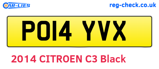 PO14YVX are the vehicle registration plates.