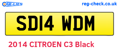 SD14WDM are the vehicle registration plates.
