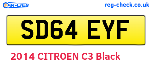 SD64EYF are the vehicle registration plates.