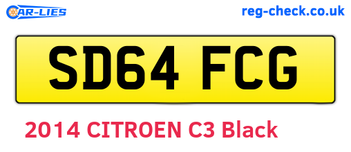 SD64FCG are the vehicle registration plates.